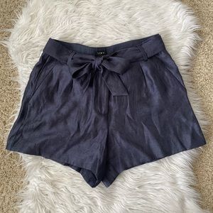 {LOFT} Tie Front Shorts in Blue Shimmer - Women's 4